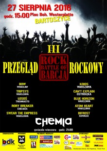 Ogólnopolski Festiwal Rockowy „Rock Battle of Barcja” @ Plac Bohaterów Westerplatte